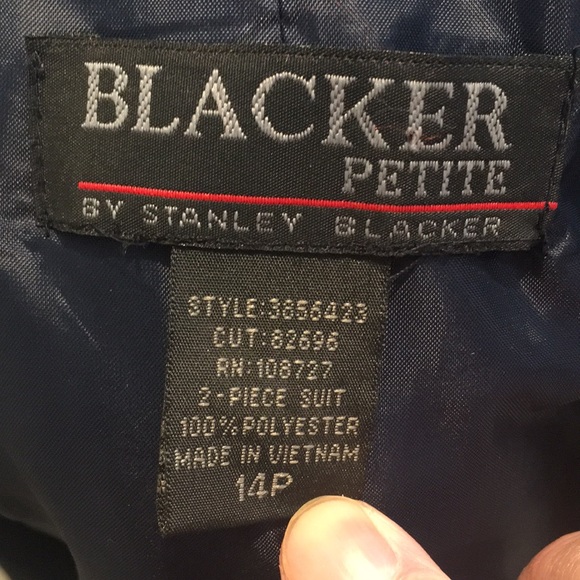 Stanley Blacker 14P dark navy brocade blaz… - Picture 4 of 4